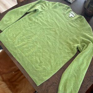 Nordstrom Green Cashmere Crewneck Sweater L